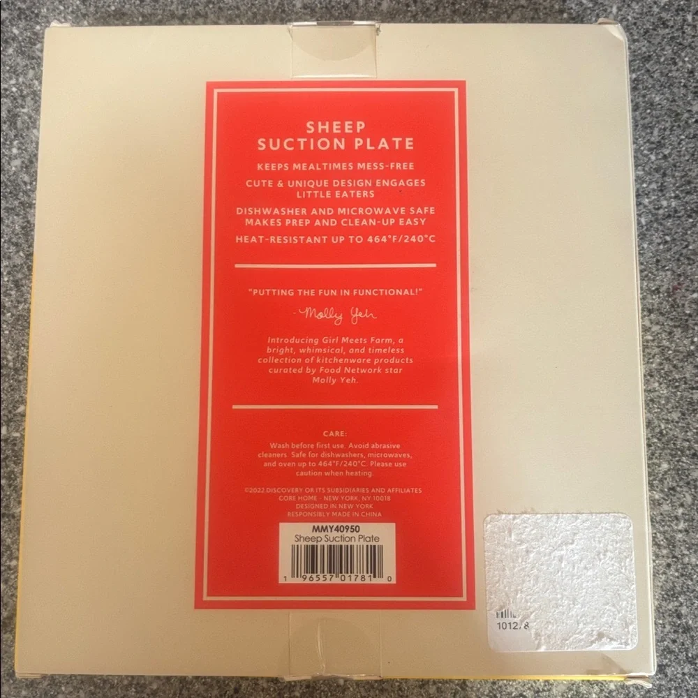 Girl Meets Farm by Molly Yeh Teal Sheep Suction Plate For Kids NIB - Picture 3 of 3